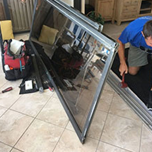 sliding glass door frame repair Bermuda Dunes